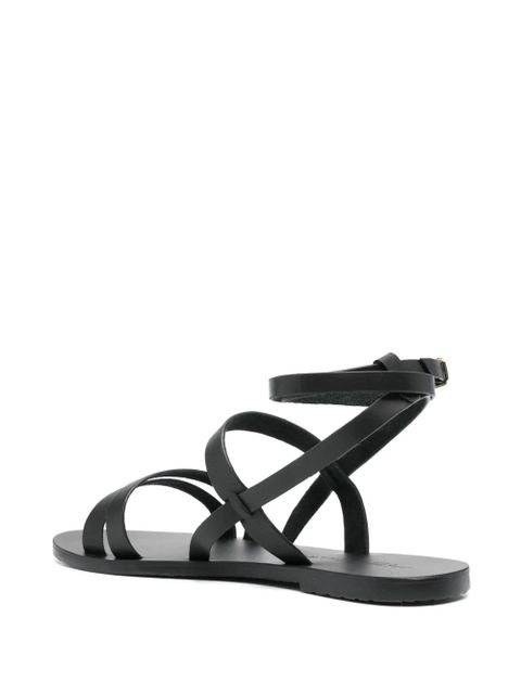 Manebi x Alex Rivière Mika leather sandals - Black