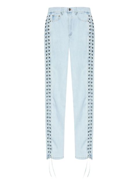 ROTATE BIRGER CHRISTENSEN lace-up detail jeans - Blue - zdjęcie produktu nr 1