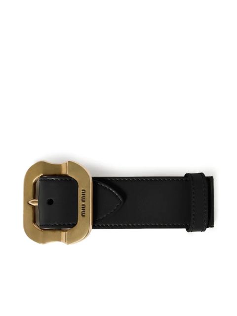 Miu Miu leather bracelet - Black - zdjęcie produktu nr 1
