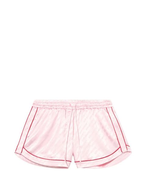 Off-White Sat Jacq Ow text piping pajama shorts - Pink - zdjęcie produktu nr 2