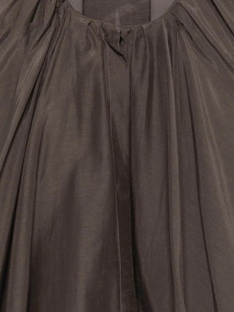 SOLOTRE gathered-trim top - Brown