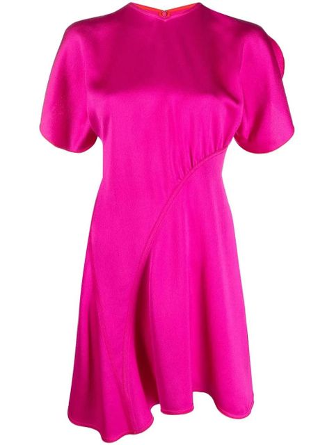 Victoria Beckham round-neck satin minidress - Pink - zdjęcie produktu nr 1