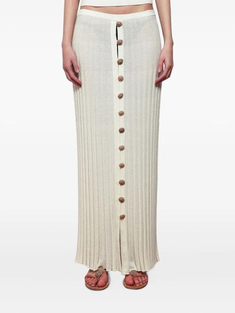 Christopher Esber pleated buttoned skirt - White - zdjęcie produktu nr 2