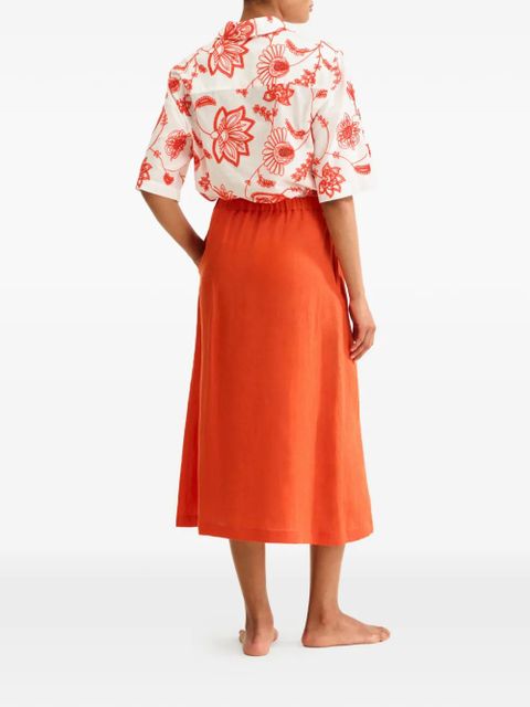 ERES buttoned midi skirt - Orange