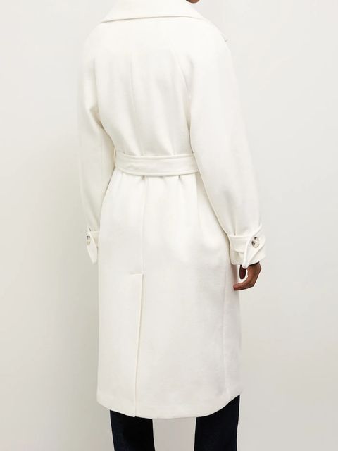 Answear.LAB płaszcz wełniany kolor biały