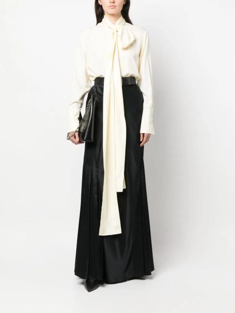 Givenchy pussy-bow silk blouse - Neutrals - zdjęcie produktu nr 2