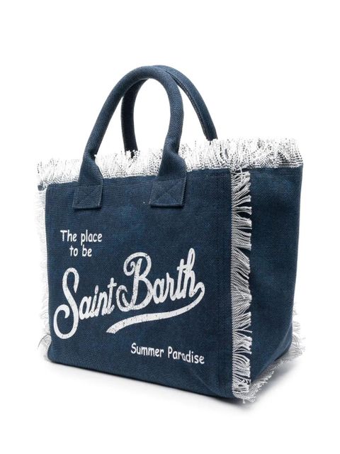 MC2 Saint Barth Vanity canvas beach bag - Blue