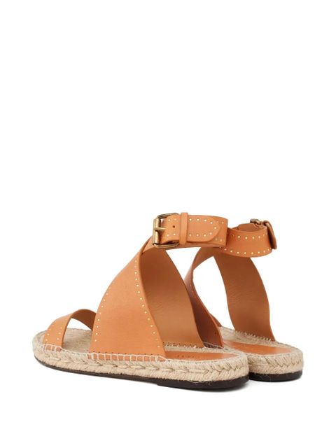 ISABEL MARANT Illya leather espadrilles - Brown