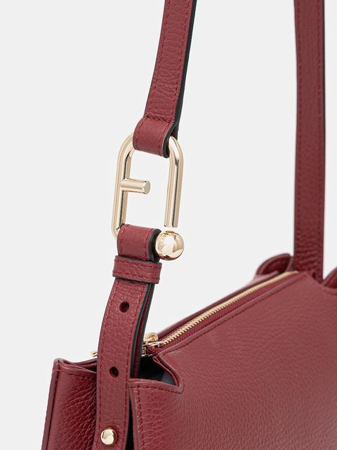 Furla torebka skórzana kolor bordowy WB01275.HSF000.0053S