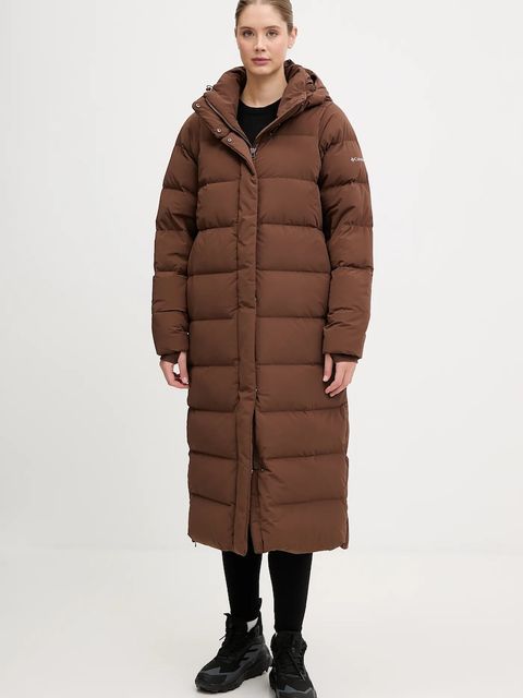 Columbia kurtka puchowa Amaze Puff kolor brązowy zimowa 2134894 - zdjęcie produktu nr 1