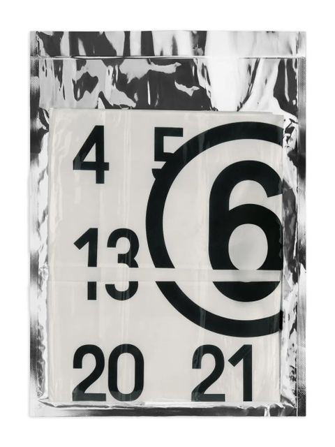 MM6 Maison Margiela Spiga Capsule Numbers-print scarf - White