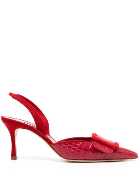 Manolo Blahnik 70mm Mayslibi slingback pumps - Red - zdjęcie produktu nr 1