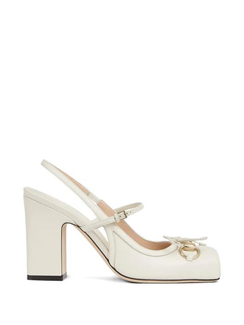 Gucci horsebit strap leather pumps - Neutrals - zdjęcie produktu nr 1