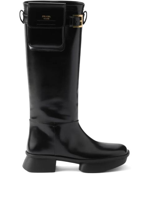 Prada 40mm pouch boots - Black - zdjęcie produktu nr 1