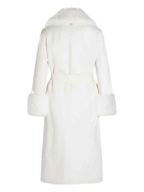 TWINSET faux-fur belted coat - White - zdjęcie produktu nr 2