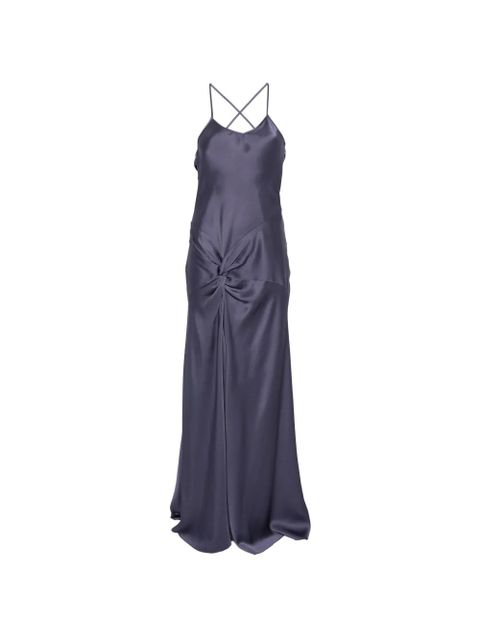 Victoria Beckham twist-detail cowl-back maxi dress - Blue - zdjęcie produktu nr 1