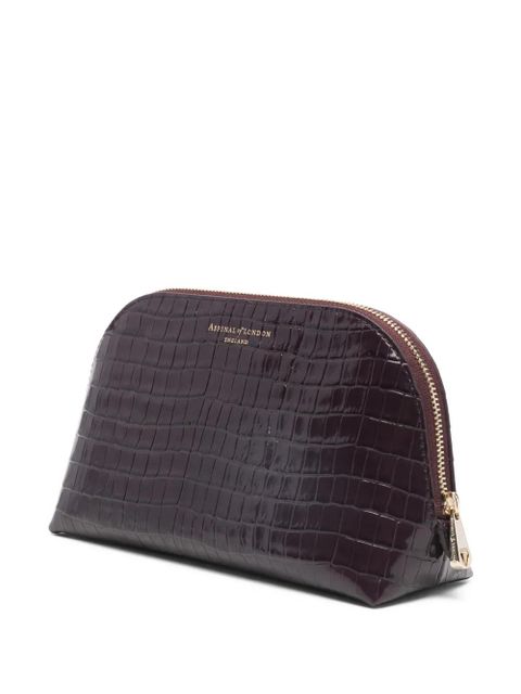 Aspinal Of London croc-effect makeup bag - Purple - zdjęcie produktu nr 2