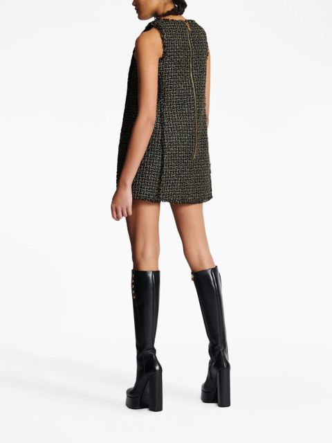 Balmain 10-Buttons Swing tweed dress - Black