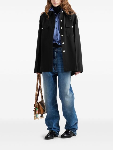 Prada wool gabardine coat - Black - zdjęcie produktu nr 2