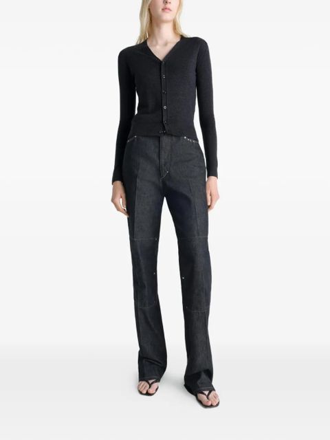 LEMAIRE V-neck buttoned cardigan - Grey