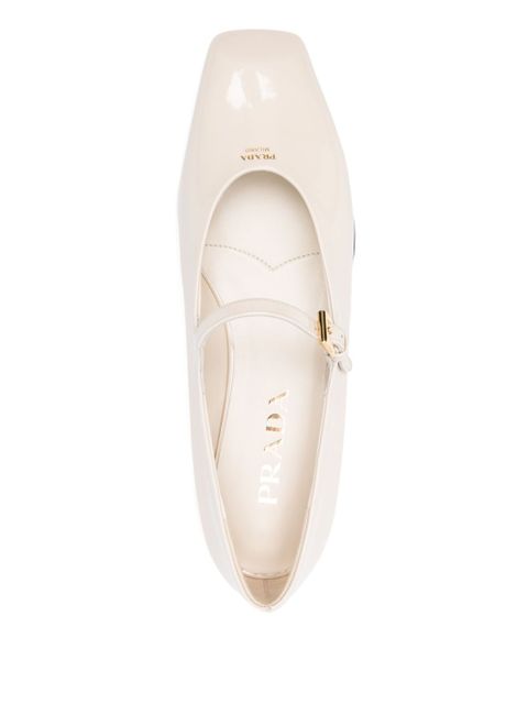 Prada patent-leather ballet flats - Neutrals - zdjęcie produktu nr 2