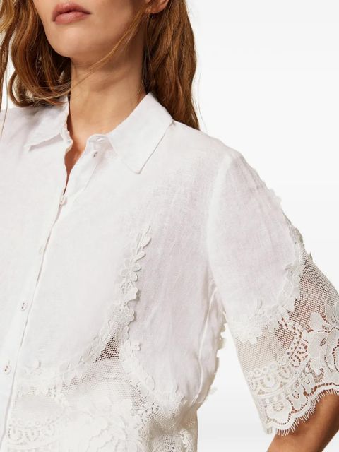TWINSET lace-detail shirt - White