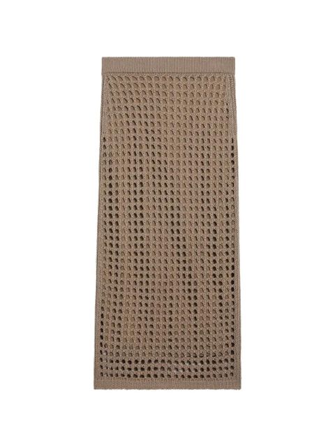 Max Mara open-knit midi skirt - Neutrals - zdjęcie produktu nr 1