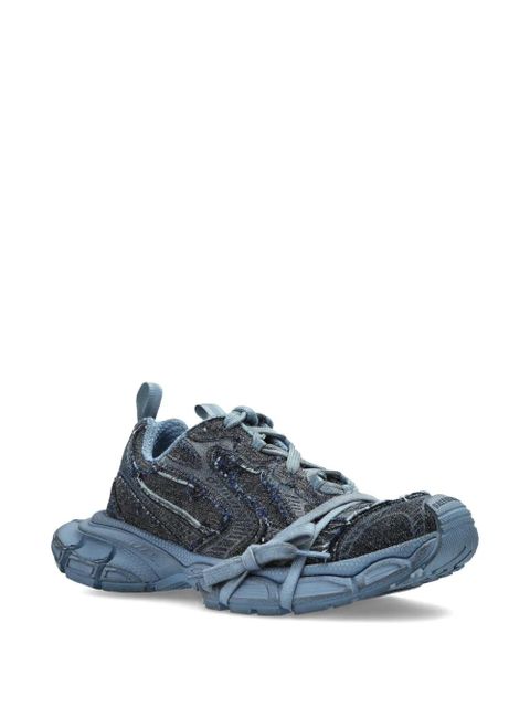 Balenciaga 3XL distressed lace-up sneakers - Blue