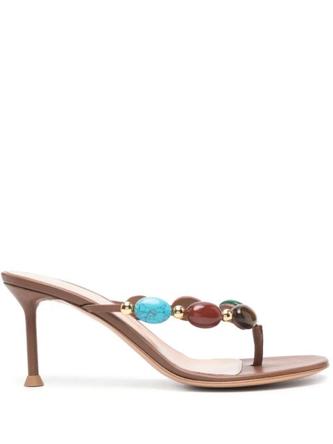 Gianvito Rossi Shanti 70mm leather sandals - Brown - zdjęcie produktu nr 1