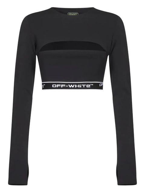 Off-White logo-detail long-sleeves top - Black - zdjęcie produktu nr 1