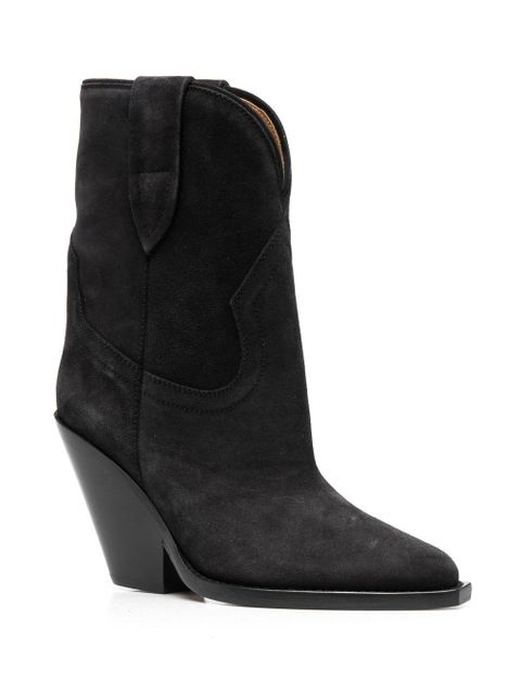 ISABEL MARANT Leyane 90mm suede boots - Black - zdjęcie produktu nr 2