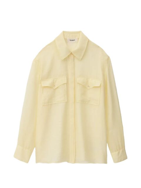 Ba&Sh Bao patch-pocket shirt - Yellow - zdjęcie produktu nr 1