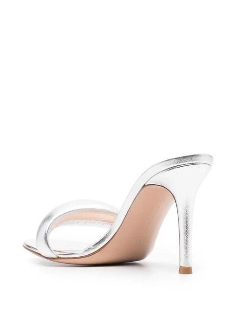 Gianvito Rossi 85mm Bijoux padded sandals - Silver - zdjęcie produktu nr 2