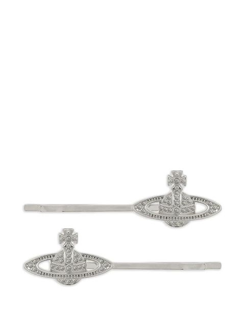 Vivienne Westwood Bobby hair pins (set of two) - Silver - zdjęcie produktu nr 1