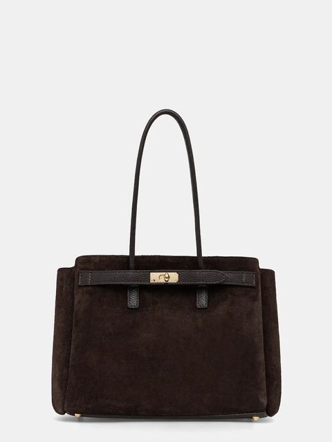 Answear.LAB torebka zamszowa kolor brązowy - zdjęcie produktu nr 1