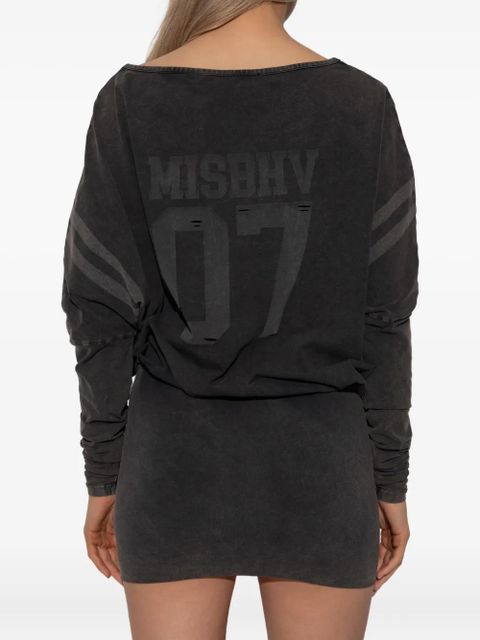 MISBHV Team Paris long-sleeved mini dress - Black