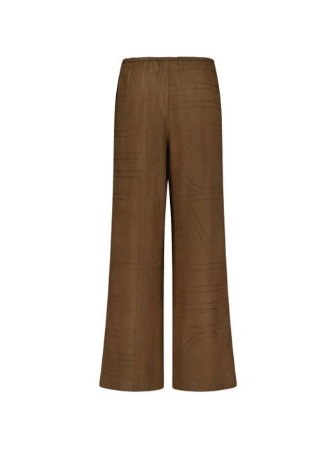 TOTEME monogram flannel trousers - Brown - zdjęcie produktu nr 2