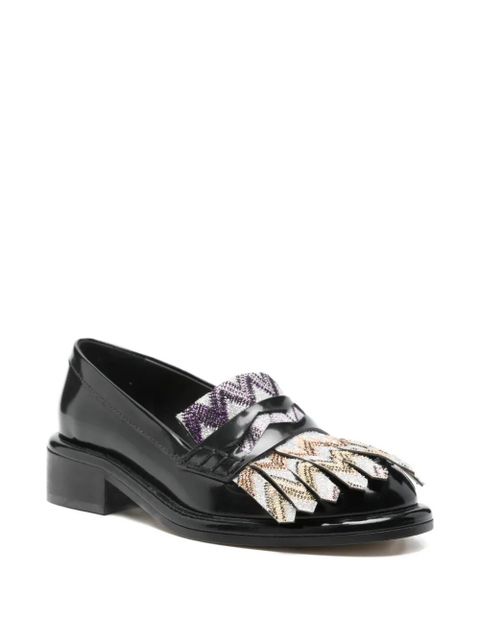 Missoni 40mm zigzag loafers - Black