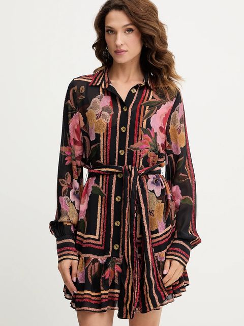 Farm Rio sukienka kolor czarny mini prosta 340071 - zdjęcie produktu nr 1