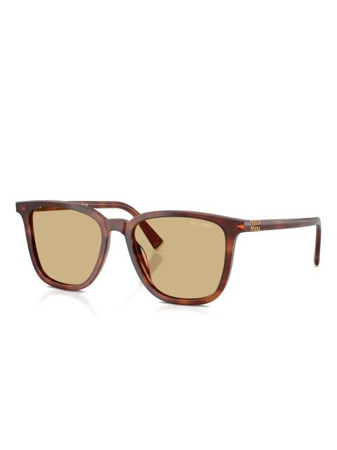 Miu Miu Eyewear tortoiseshell-pattern sunglasses - Brown - zdjęcie produktu nr 2