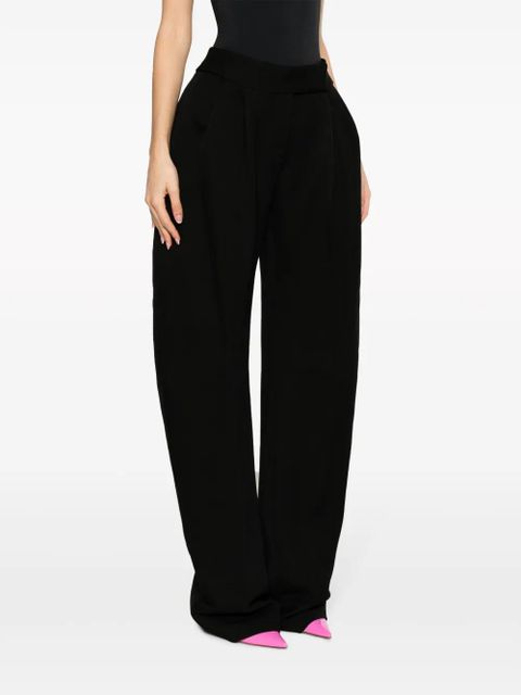 The Attico tailored wide-leg trousers - Black