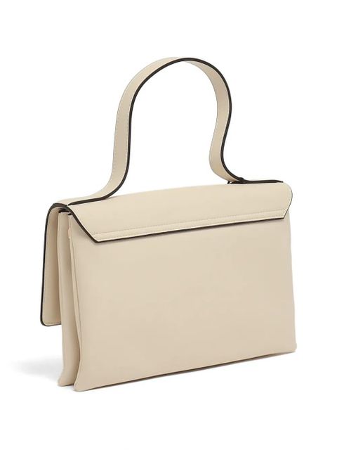 TWINSET logo-plaque foldover clutch bag - Neutrals