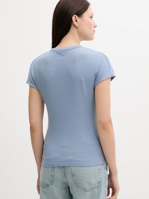 Tommy Hilfiger t-shirt damski kolor niebieski WW0WW45731 - zdjęcie produktu nr 2