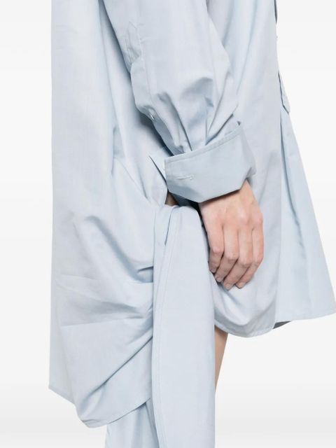 JW Anderson side knot mini dress - Blue