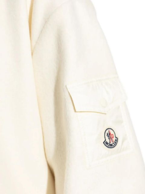 Moncler zip-up hooded cape - Neutrals