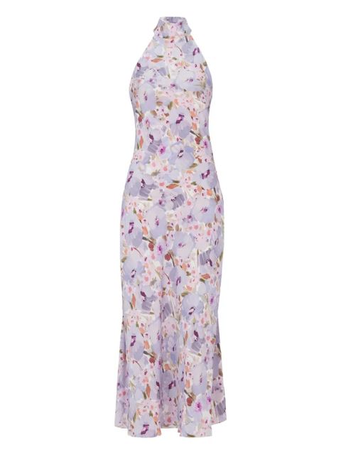 Balmain Poppy Flower halterneck dress - Purple - zdjęcie produktu nr 1