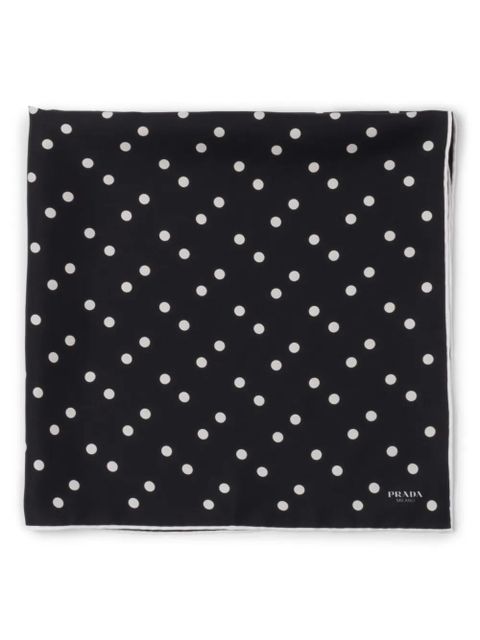 Prada silk scarf - Black - zdjęcie produktu nr 1