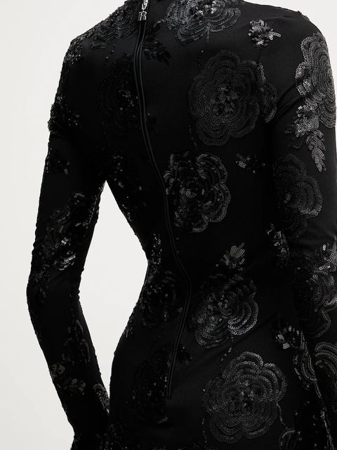 Rotate sukienka kolor czarny mini dopasowana 114928100