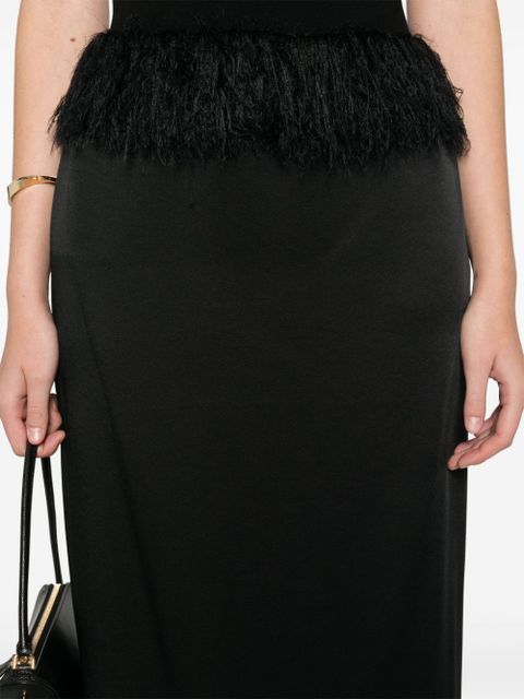 TOTEME fringed maxi skirt - Black