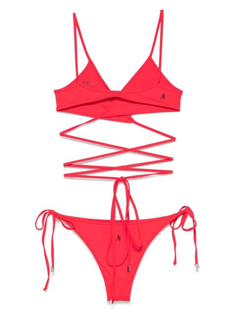 The Attico rubberised-logo bikini - Red - zdjęcie produktu nr 2